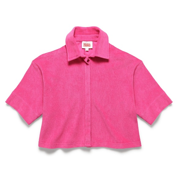 NWT Solid & Striped Sutton shirt in Strawberry Size S - Picture 2 of 5